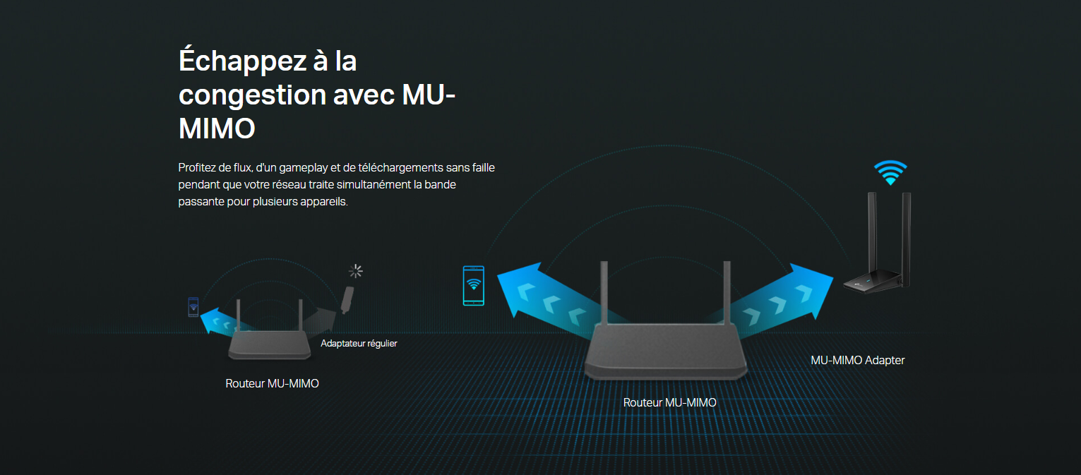 Adaptateur USB WiFi 6 TP-Link AX1800 bi-bande antenne gain élevé  (ARCHERTX20UPLUS) prix Maroc
