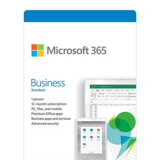 Microsoft M365 Bus Standard Retail French Subscr 1YR Africa Only Medialess P8