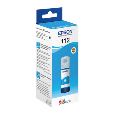 EPSON 112 EcoTank Pigment Cyan ink bottle