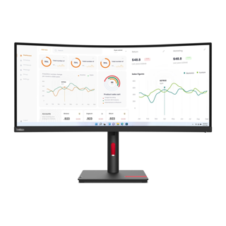 LENOVO ThinkVision T34w-30 34 inch Ultrawide QHD Curved Monitor 12M