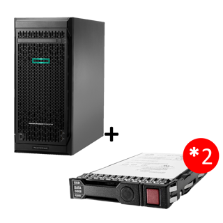 HPE ML110G10 8SFF 4208 16G S100i 2-port-1GbE-332i800w 3-3-3 + 2x 240GB SSD
