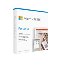 Microsoft M365 Personal French Subscr 1YR Africa Only Media less P8