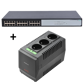 HPE 1420 24G Switch + APC Line-R 100VA Automatic Voltage Regulator, 3 OUTLETS, 230V